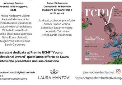 LAURA MANTOVI la sua creazione al Teatro Argentina per il Premio Young Professional Award